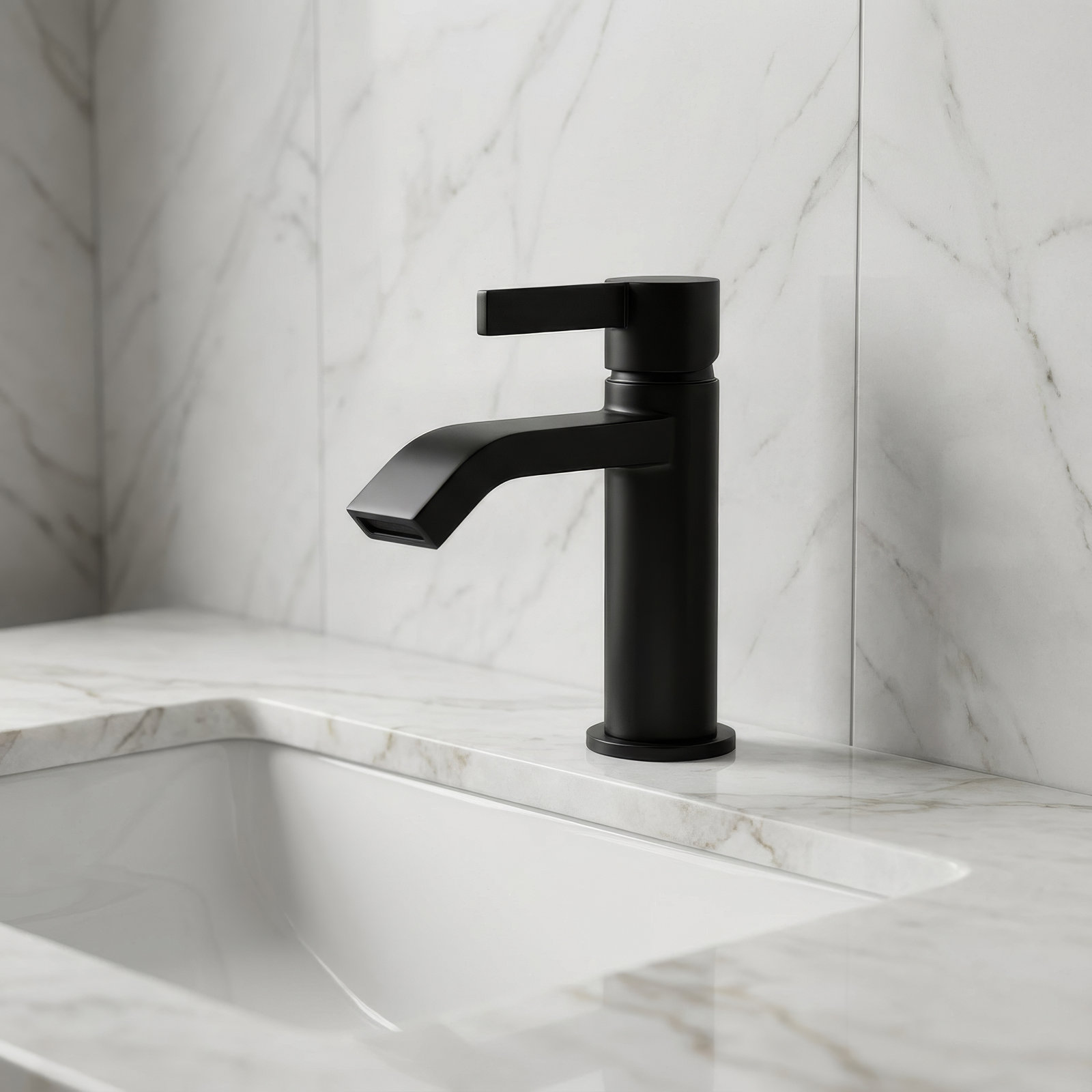 Single-handle Bathroom Faucet, Black