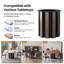 Pied de table cylindrique cannelé en métal à un seul piédestal, hauteur 28,35 po (DTL-SS106)