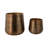 Planters Metal Aluminum Hand-Hammered Texture Indoor Outdoor Home Garden Use Set Of 2 - 16", 12" Bronze, Copper, Metallic