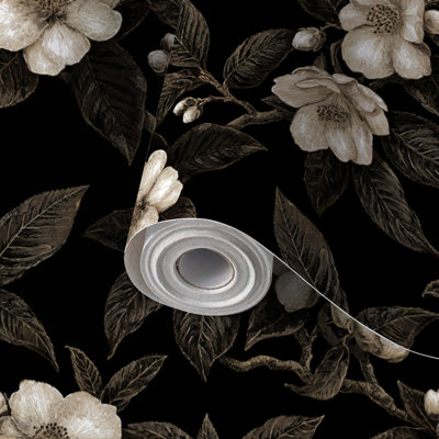 Papier auto-adhésif de luxe à motif floral auto-adhésif et amovible 24 po x 118 po (60 x 300 cm)