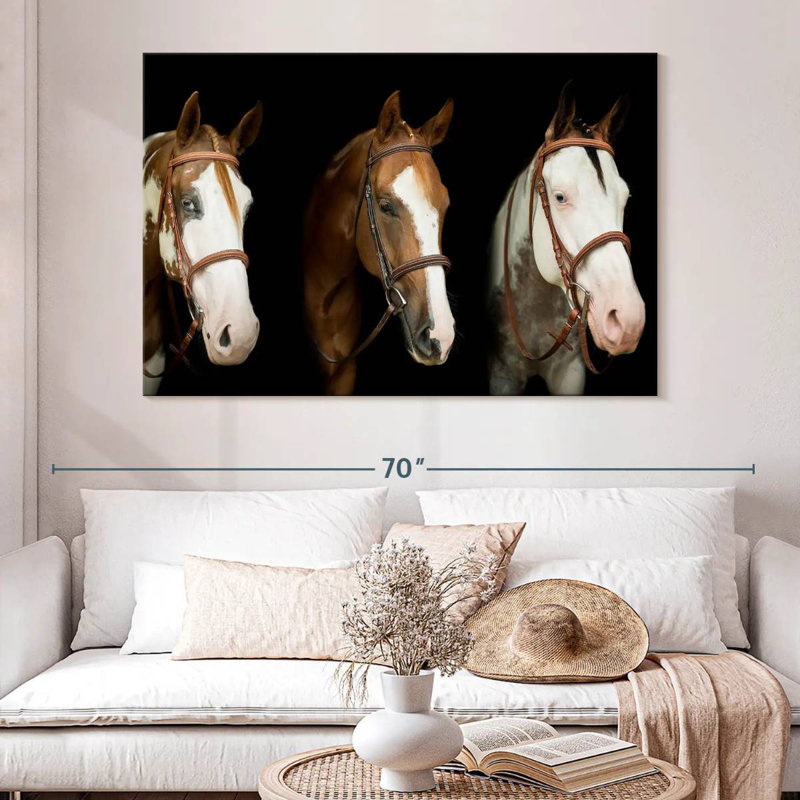 Chevaux peints américains Brampt, H 26 po x l 39 po