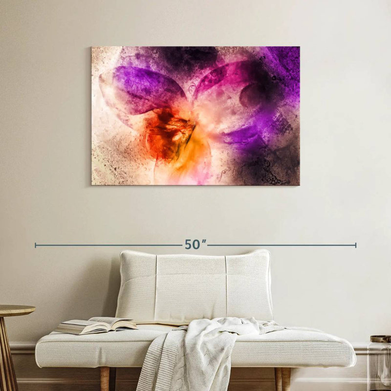 Motif floral abstrait Avery, H 26 po x l 39 po