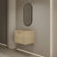 Meuble-lavabo mural, 2 portes à fermeture douce, chêne, contreplaqué, évier exclu