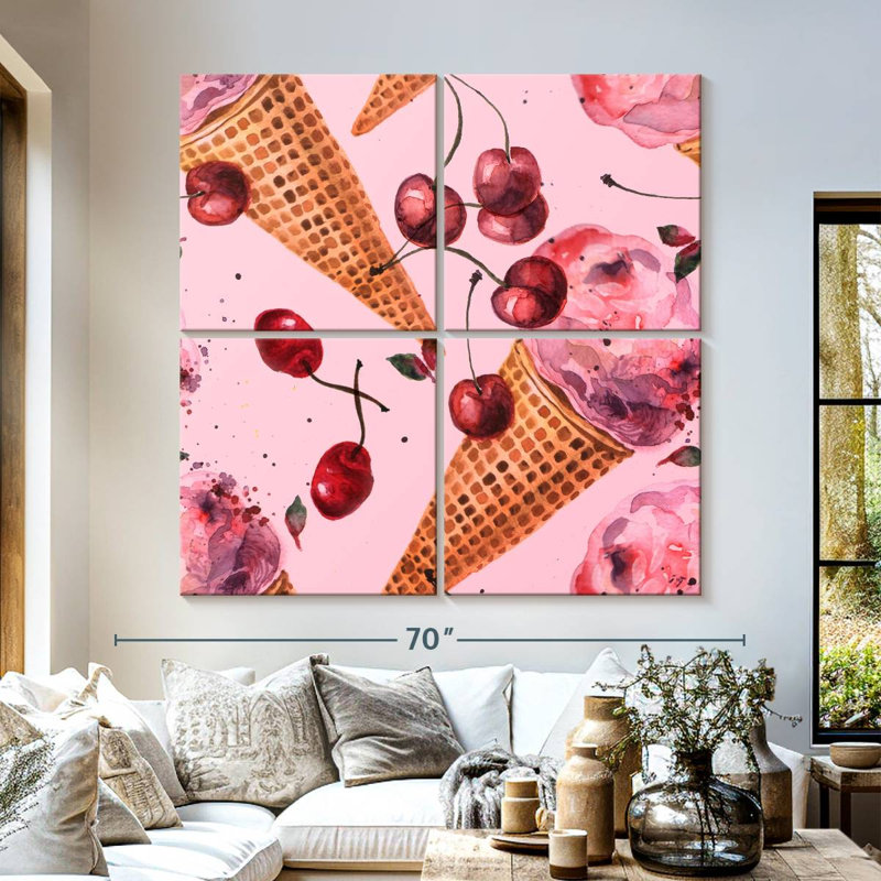 Crème glacée à la cerise Yarlin, H 57 po x l 57 po