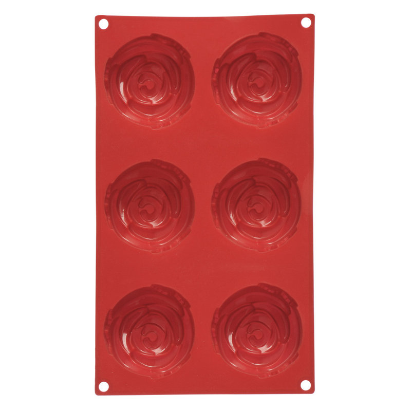 Symple Stuff Jennette 6 Cup Non-Stick Silicone Mould with Lid