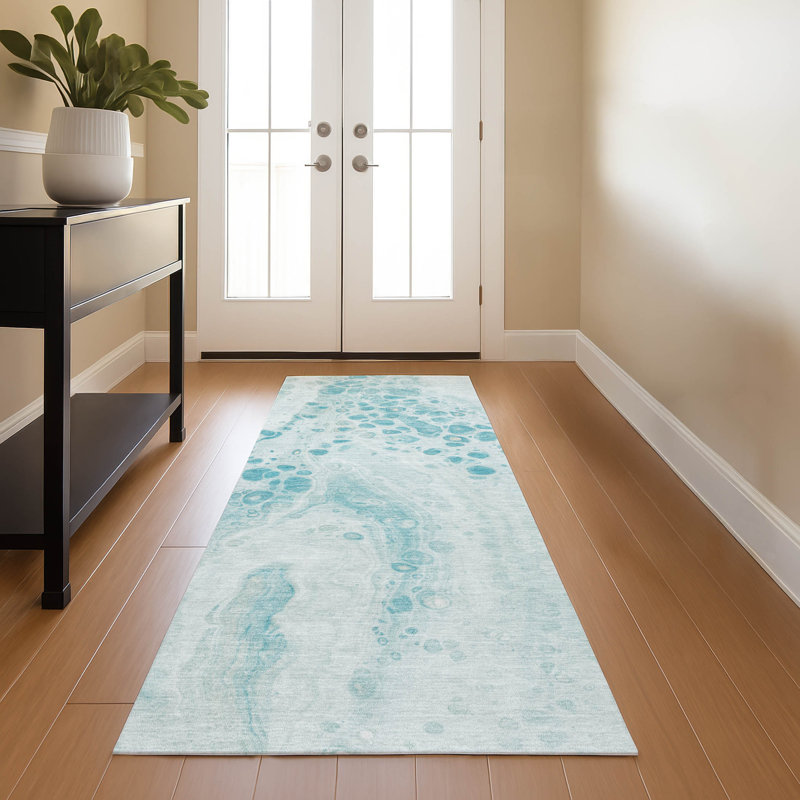 Premium Machine Washable Ralston AMF1935 Abstract Rug, Runner 2'3" x 7'6"