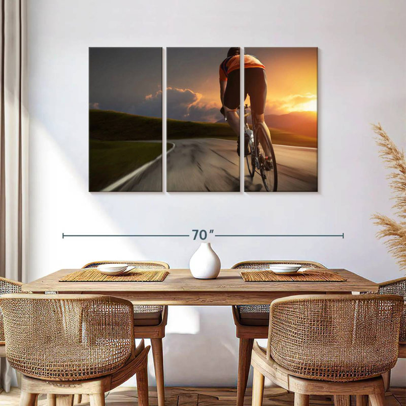 Sireci Pro Cycler On Mountain Bike, 36" H x 57" W