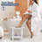 HDPE Waterproof Shower Stool – All-Weather Indoor/Outdoor Bench with Storage Shelf – Multipurpose Leg Shaving Seat & Side Table-1962038833