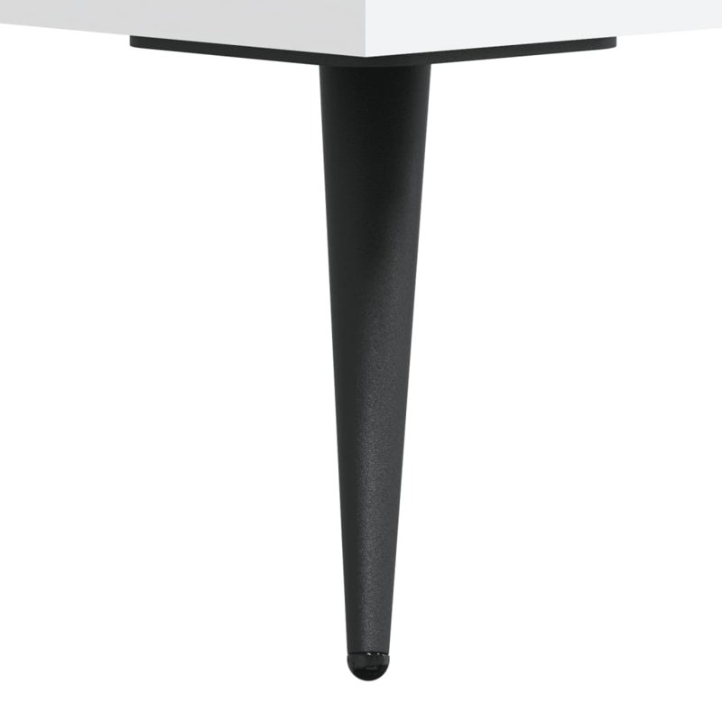Samara Metal Base Writing Desk, White
