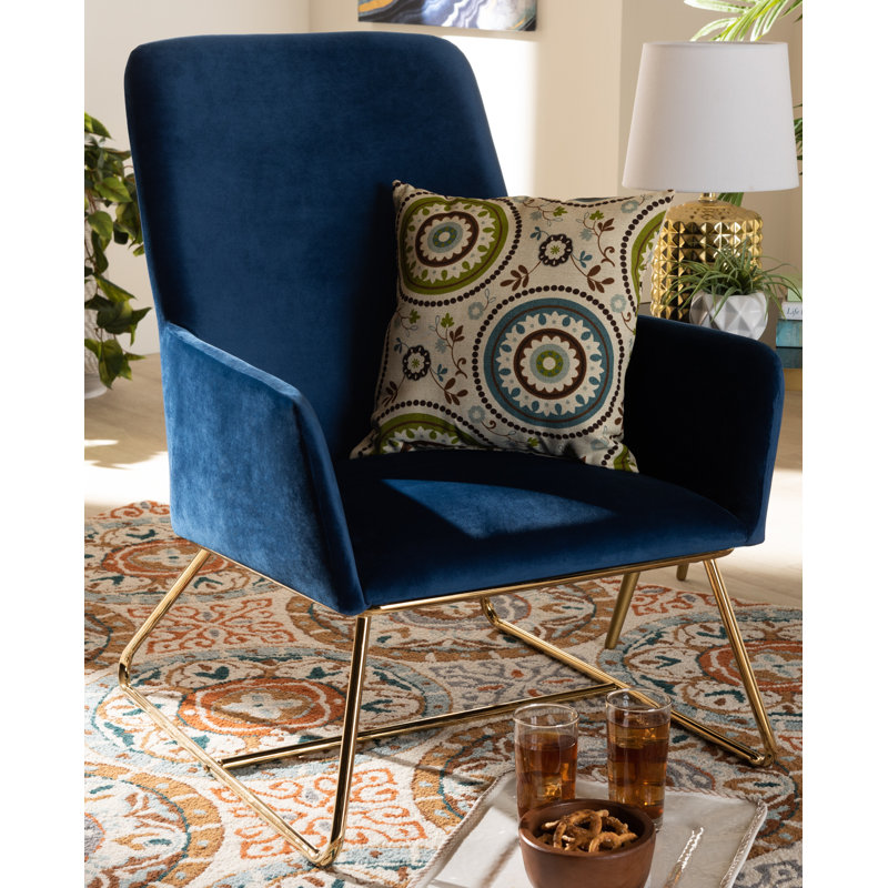 Kulan Upholstered Armchair, Navy Blue