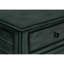 Table de chevet antique en placage bleu