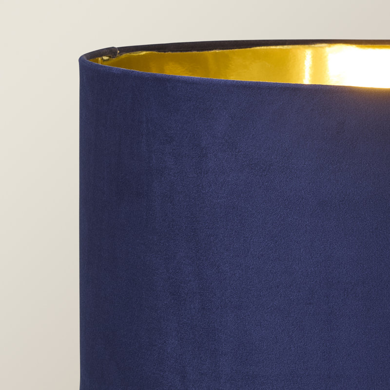 Aaiza 145cm Traditional Floor Lamp, Mirrored, No, Blue/Gold