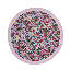6 napperons ronds Romance is Blue / rose