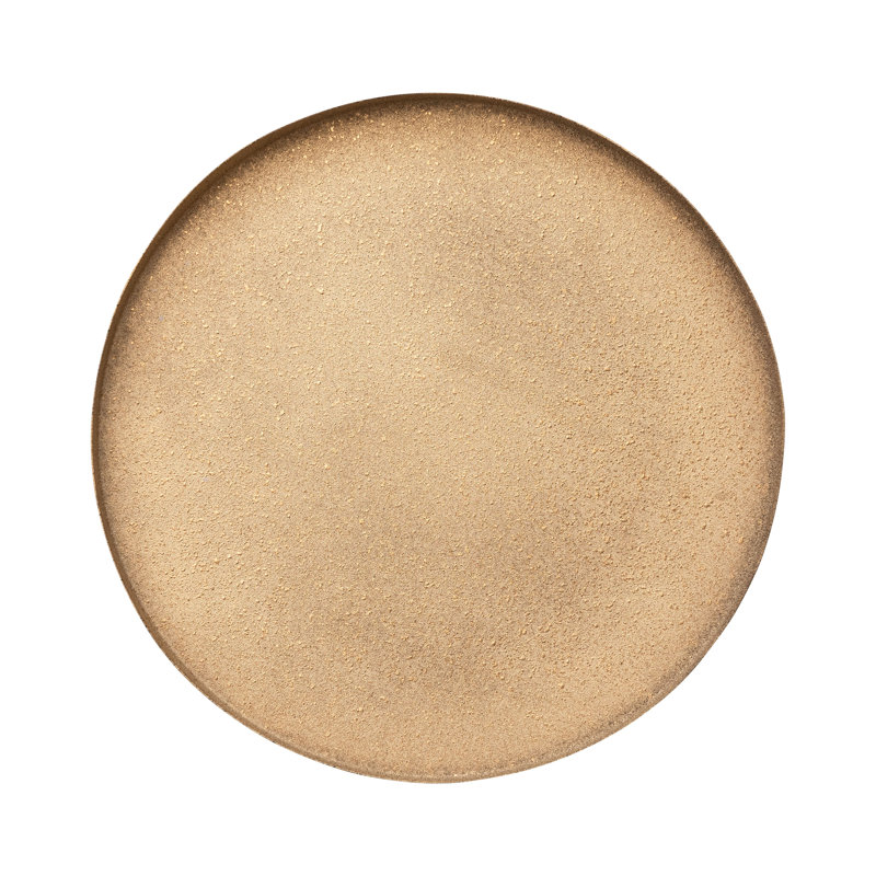 Plateau rond rond en métal texturé