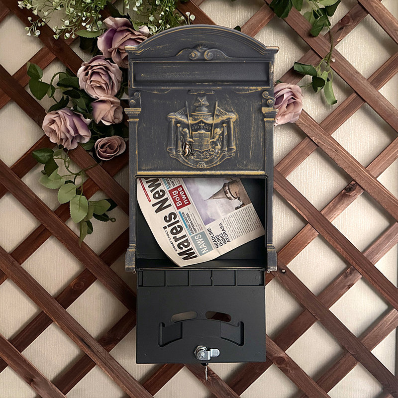 Metal Post Mounted Post Box