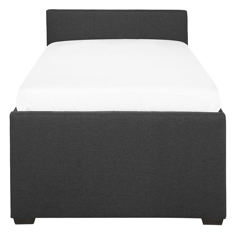 Shannen Upholstered Twill Bed, Grey