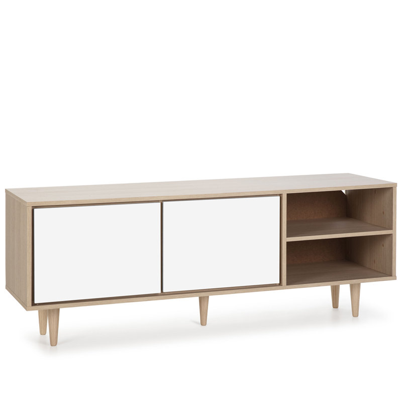 Flournoy TV Stand for TVs up to 55", Oak/White