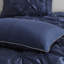 Magnifique édredon bleu marine 7 pièces - édredon Opulence, taies décoratives, coussins et jupe de lit froissée - option de literie de luxe chic et facile d'entretien-117417210