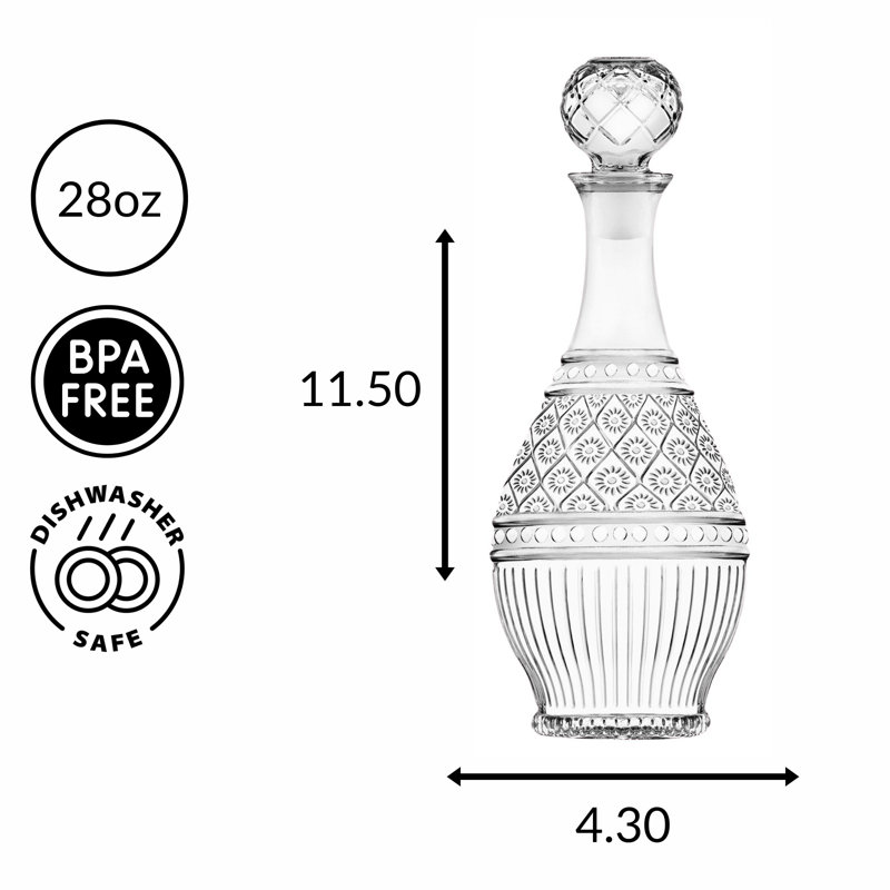 Claro Pink Wine Decanter, Transparent
