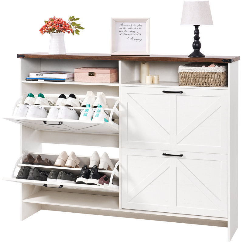 32 Pair Stackable Shoe Storage Cabinet