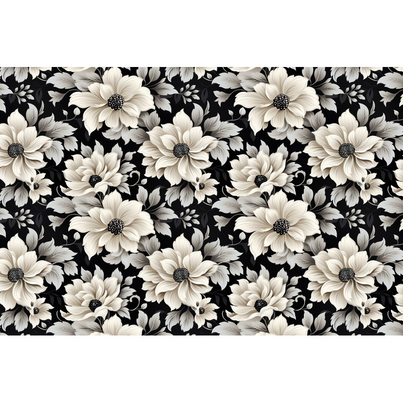 Rideaux à motif floral - 6105, L 20 po x L 61 po