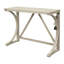 Ensemble de table de salle à manger à hauteur de comptoir avec ports USB, blanc pur, bois massif, 3 pièces, peu encombrant