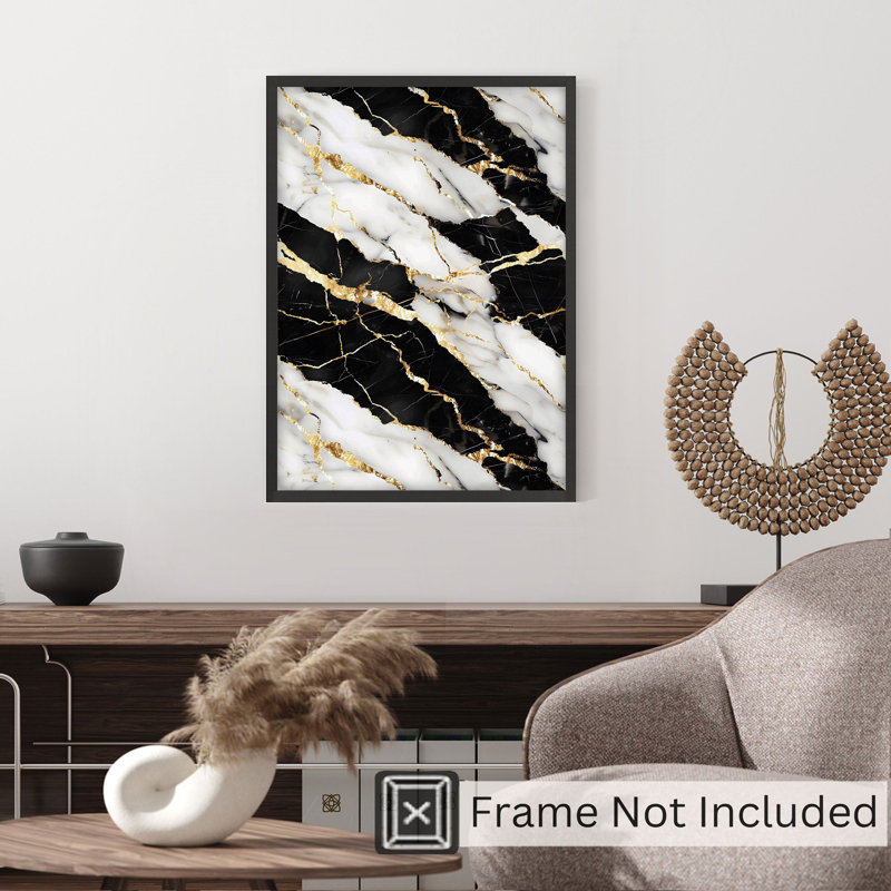 Abstrait, marbre, géode, cristaux, art moderne moderne, sans cadre, H 36 po x l 24 po