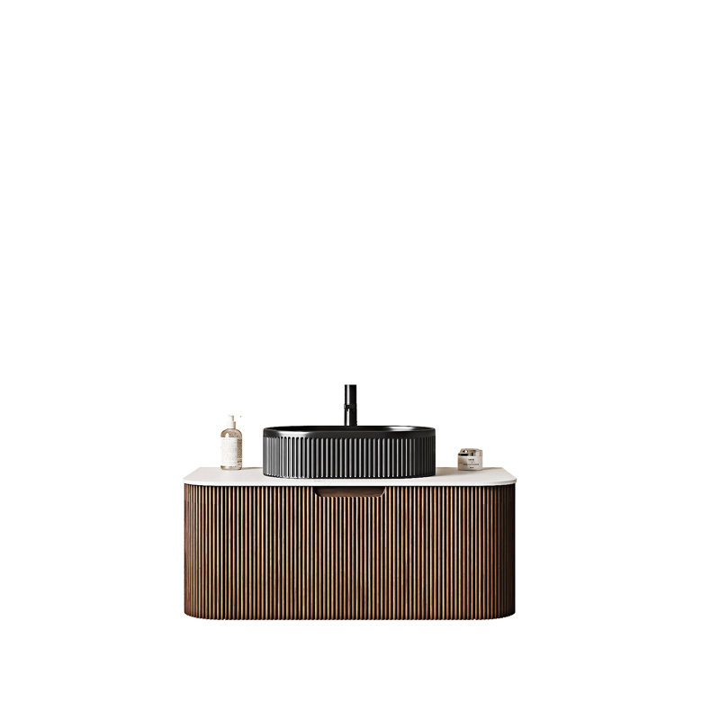 Wall-Mounted Bathroom Vanity With Sink