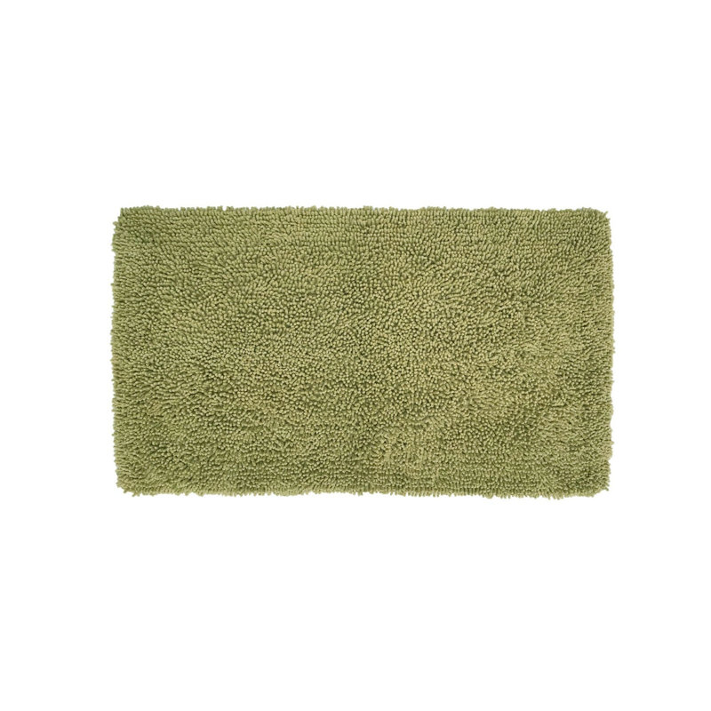 Hayworth Plush Cotton Bath Mat, Sage, 21" W x 34" L