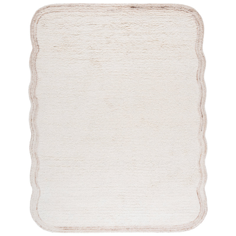 Ferah Hand Tufted Wool Pile Solid Color Rug, Rectangle 8' x 10'