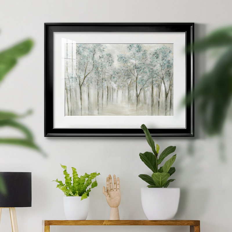 «Neutral Spring» - peinture encadrée, H 18,5 po x l 24,5 po x P 1,5 po, Papier avec cadre noir