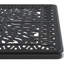 Table de patio en aluminium coulé avec cadre noir, 57,3 po x 33,99 po, ouverture de parasol, 6 tables d'extérieur de 57,3 po x 33,99 po avec structure, trou, espace pour 6 convives