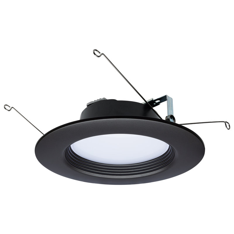 6" Selectable Color Temperature Dimmable IC Rated LED Retrofit Recessed Lighting Kit, Bronze