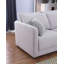Canapé modulaire, canapé modulaire réversible en tissu de lin gris clair avec repose-pieds et coussins 94,5 po