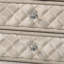 Table de chevet beige en velours
