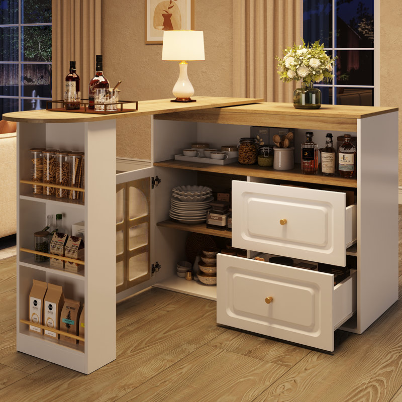39cm Home Bar, White