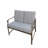Patio Loveseat And Teapoy, Mushroom B