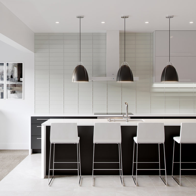 Norman One Light Pendant from Visual Comfort Studio, Chrome, Black, No