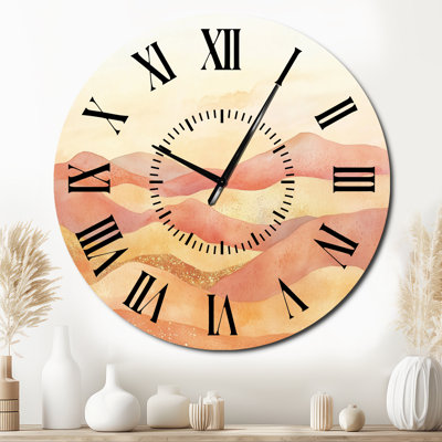 Mountain Highland - Rustic Silent Metal Wall Clock