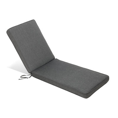  Coussin de chaise longue d'extérieur avec attaches 3 po