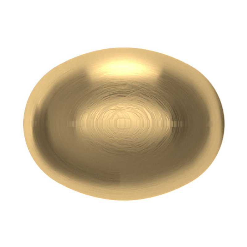 4913 Oval Knob, Satin Brass