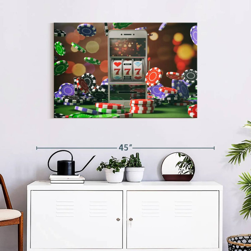 Virtual Slot Machine, 24" H x 36" W