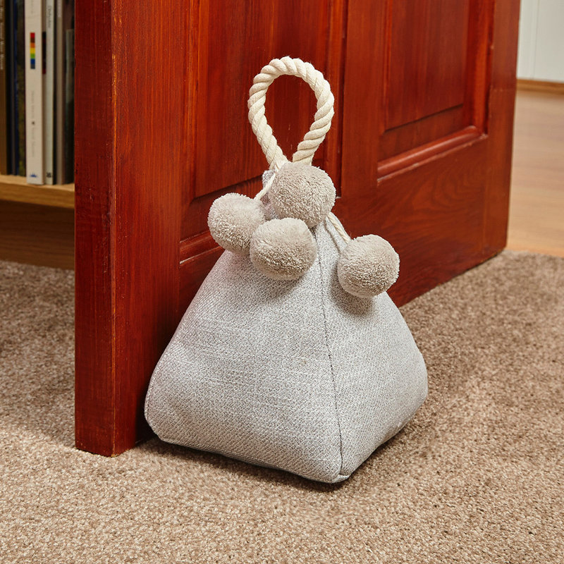 Choi Fabric Floor Door Stop, Tan