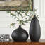Ensemble de 2 vases noirs Uttermost Bower