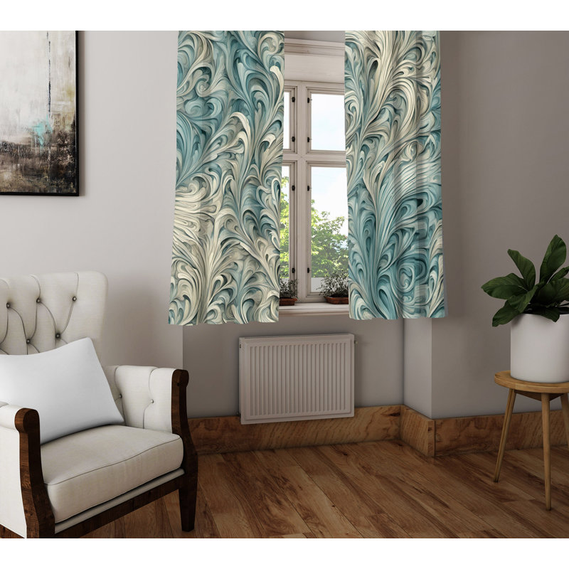 Paire de rideaux semi-transparents en polyester Brettany, L 40 po x L 52 po