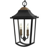 Burton Black 2 -Bulb 18.25" H Outdoor Hanging Lantern