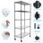 7500Lbs Heavy Duty Adjustable Storage Rack Metal Shelf Wire Shelving Unit With Wheels & Shelf Liners-493882998-493883003