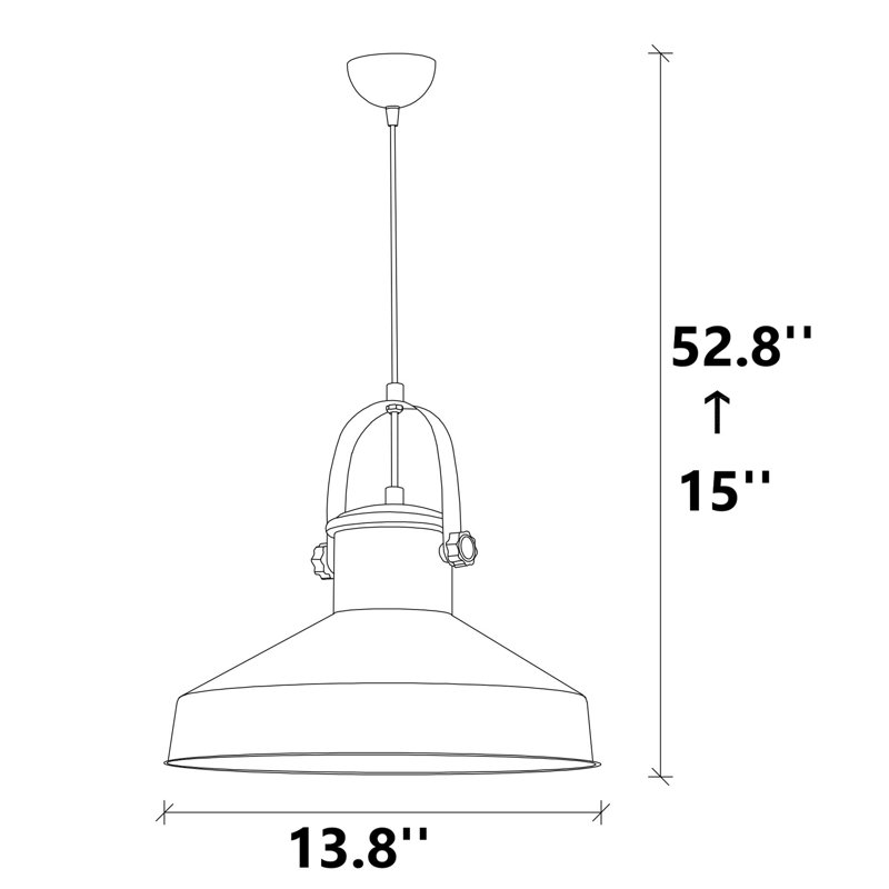 Garvyn 1 - Light White Cone Pendant