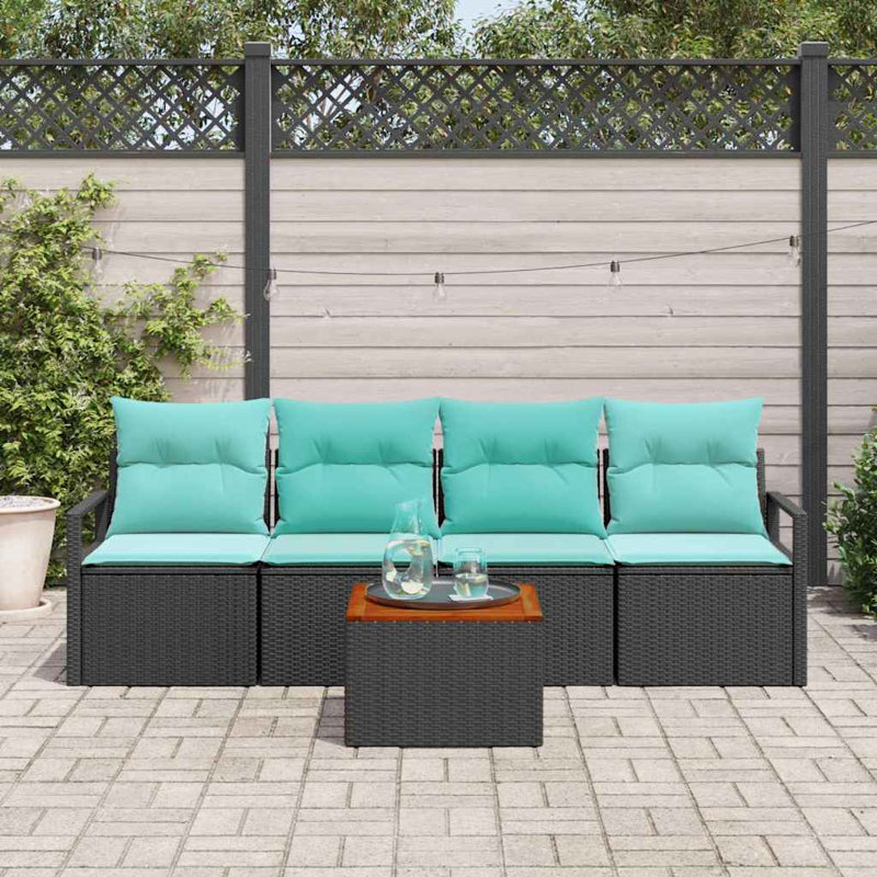 Ensemble de canapé de jardin avec coussin 5 pièces vidaXL