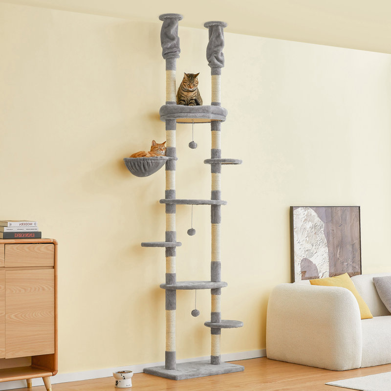 Tenley 101.6'' H Cat Tree, Gray